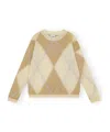 Ganni Women Wool Sweater In Nude