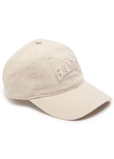 GANNI GANNI LOGO-EMBROIDERED CANVAS CAP