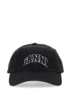 Ganni Black Organic Cotton Hats