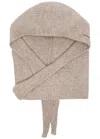 Ganni Soft Wool Balaclava In Beige