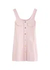Ganni Women's Heavy Fleece Mini Dress In Pink