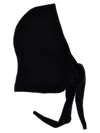 Ganni Women Black Stretch Wool Blend Hood In Black