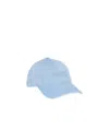 Ganni Logo-embroidered Denim Cap In Blue