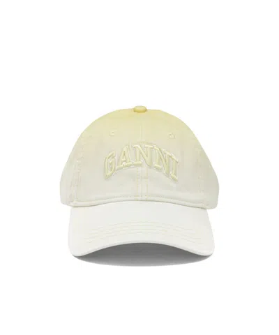 Ganni Logo Hat In White