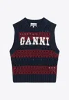 Ganni Multicolor Blue Striped Vest