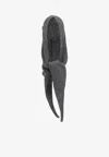 Ganni Logo Knit Balaclava In Gray