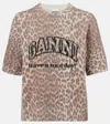 Ganni Leopard Recycled Wool Blend Sweater