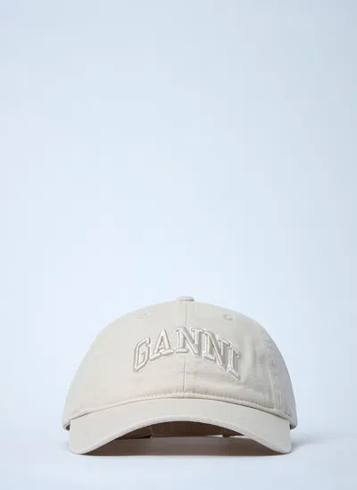 GANNI LOGO MOTIF BASEBALL CAP