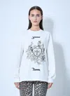 Ganni Re-cut Heavy Jersey Charm Long Sleeve T-shirt In White