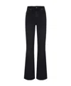 Ganni Logo-patch Flared Jeans In Black