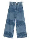 Ganni Soft Rigid Denim Marri Jeans Mid Blue Vintage In Blue
