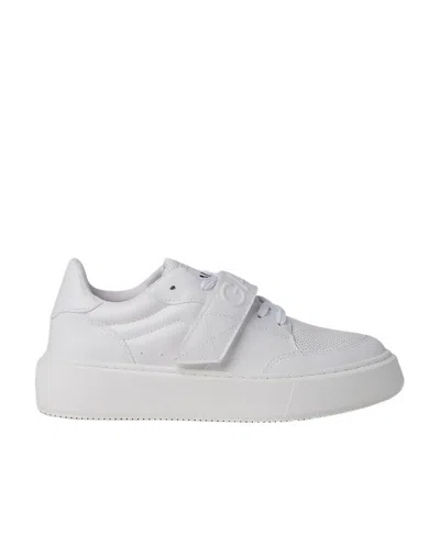 Ganni Logo-patch Low-top Sneakers In White