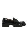 Ganni Butterfly Logo Loafers In Black