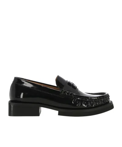 GANNI GANNI BUTTERFLY LOGO LOAFERS