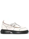 Ganni Off-white Mary Jane Loafers In White