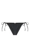 Ganni Logo-print Bikini Bottom In Black