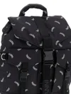 Ganni Logo-print Buckle Backpack In Black