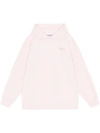 Ganni Logo-print Cotton Hoodie In Neutrals