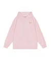 Ganni Logo-print Cotton Hoodie In Pink
