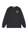 Ganni Logo-print Cotton Sweatshirt In Black
