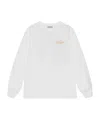 Ganni Future Heavy Jersey Palm Long Sleeve Tee Bright White In White