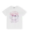 Ganni White Basic Cocktail Cotton Jersey T-shirt In White