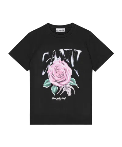 GANNI GANNI T-SHIRT WITH PRINT