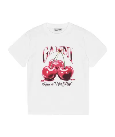 GANNI GANNI T-SHIRT WITH LOGO