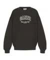 Ganni Logo-print Organic-cotton Sweatshirt In Black