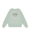 Ganni Logo-print Organic-cotton Sweatshirt In Green
