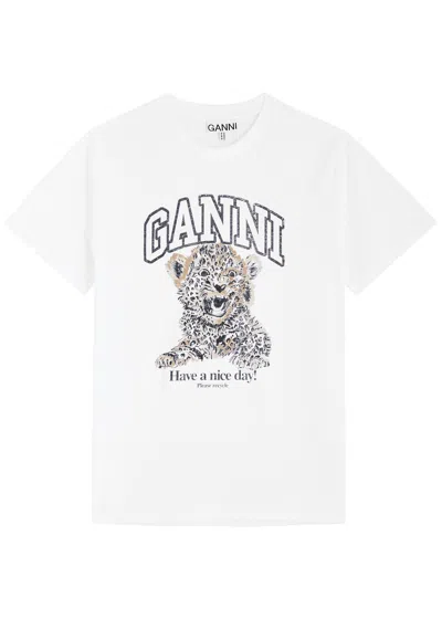 Ganni Barba Napoli Classic 1000 Stipes Shirt In White