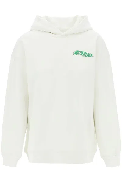 Ganni Isoli Oversized Hoodie In Bianco