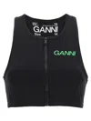 GANNI GANNI LOGO SPORTS TOP