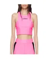 Ganni Logo Sports Vest In Pink