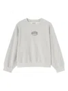Ganni Logo Sweatshirt In Gray