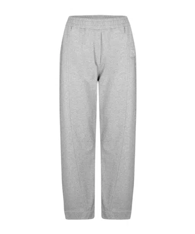 Ganni Logo Track Pants In Gray