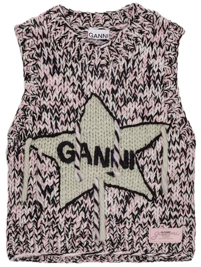 Ganni Logo Wool Vest