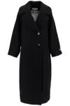Ganni Cappotto Lungo In Bouclé In Black