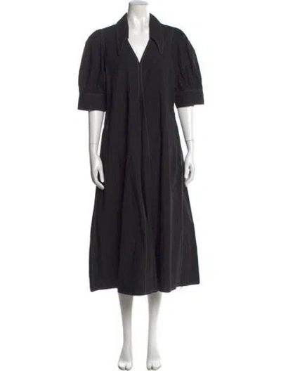 Pre-owned Ganni Long Dress In White
