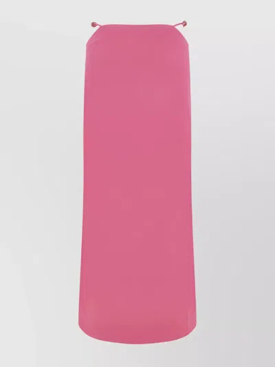 Ganni Long Skirt Cut-out Panels In Pink