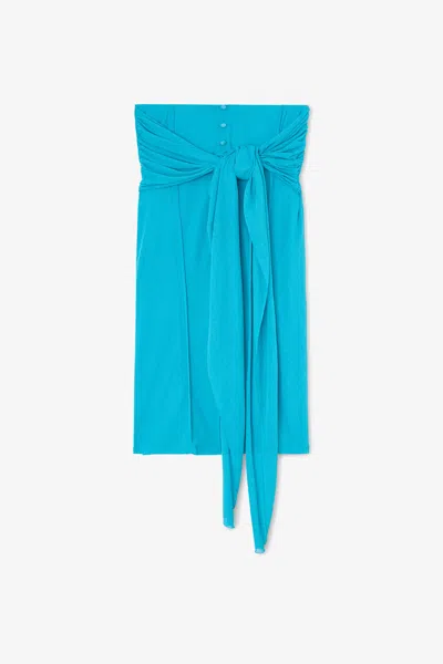 Ganni Long Skirt In River Blue