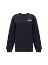 Ganni Logo-print Cotton Sweatshirt In Phantom
