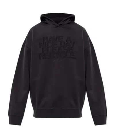 Ganni Long Sleeve Sweatshirt In Black
