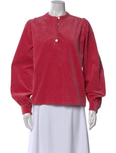Pre-owned Ganni Long Sleeve Top In Pink