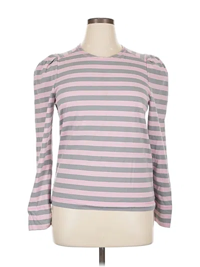 Pre-owned Ganni Long Sleeve T-shirt In Pink