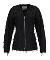 Ganni Long-sleeved Casual Jacket In Black