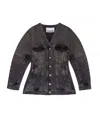 Ganni Tint Edge Denim Jacket In Black