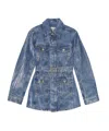 Ganni Women Foil Denim Jacket In Blue