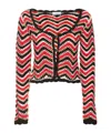Ganni Red Crochet Cardigan