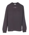 Ganni Future Heavy Jersey Long Sleeve T-shirt In Black